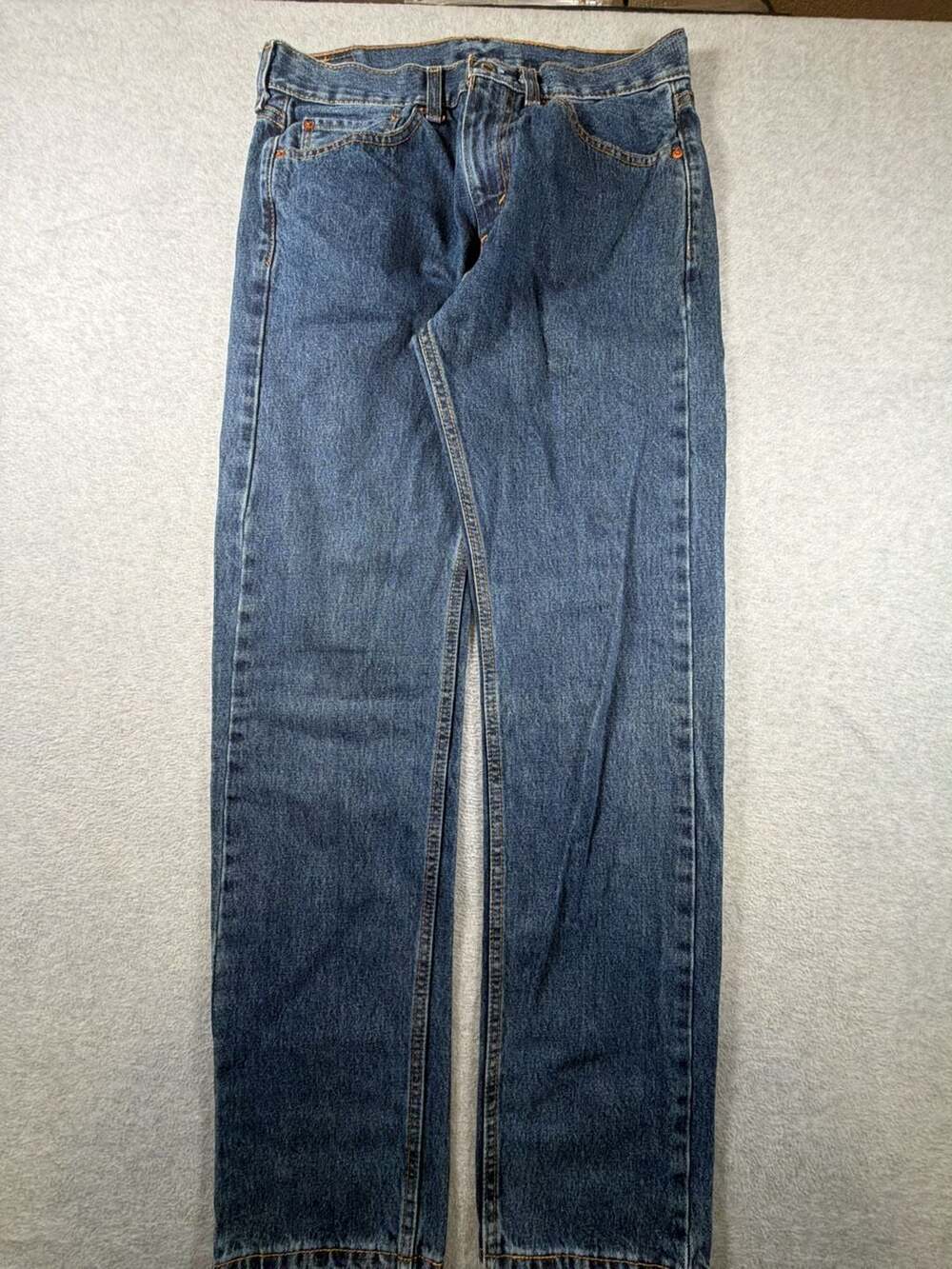Levi's 505 Regular Fit Jeans Mens 32x34 Blue Denim